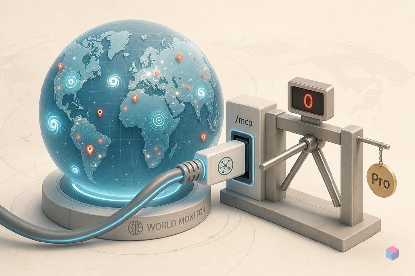 World Monitor hit 67k stars — here's what the MCP endpoint