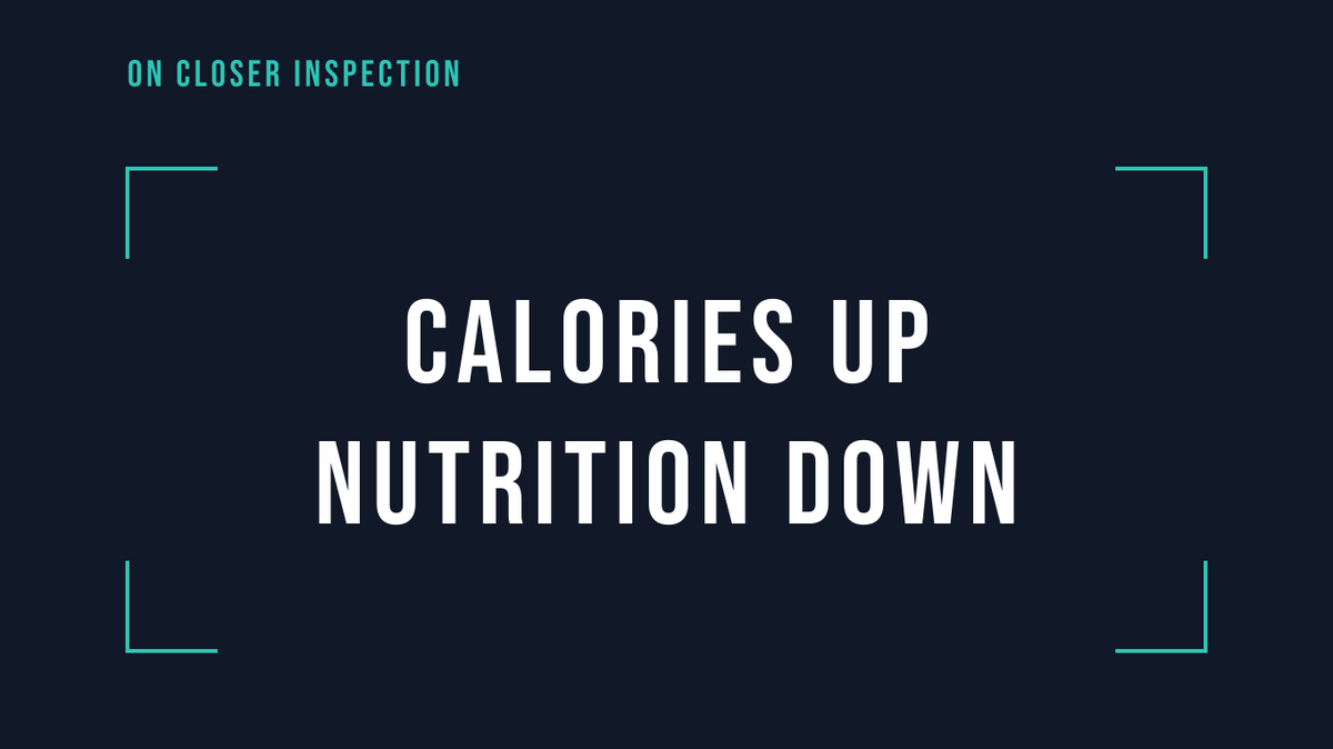 Calories up, nutrition down