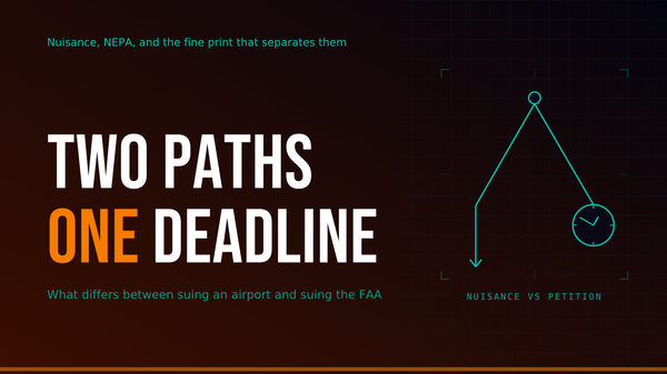 What the law offers a community under a changed flight path