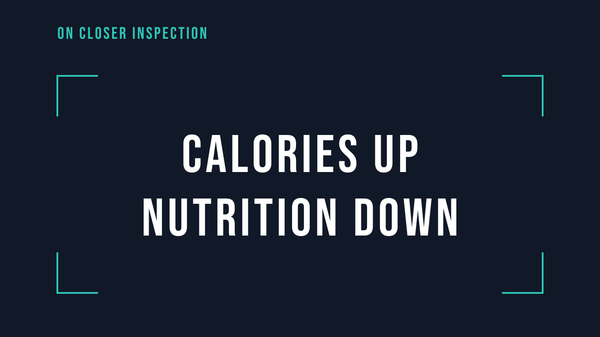 Calories up, nutrition down