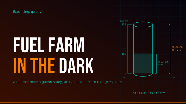 Sonoma County authorized a quarter-million-gallon fuel-farm study at STS. What became of it?