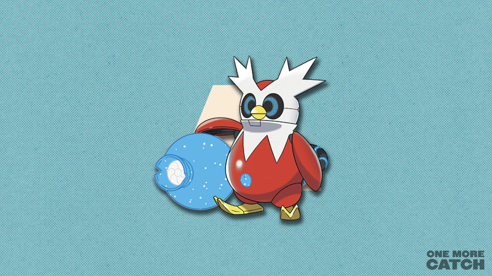 Iron Bundle in front of a polygonal shape and a textured background.