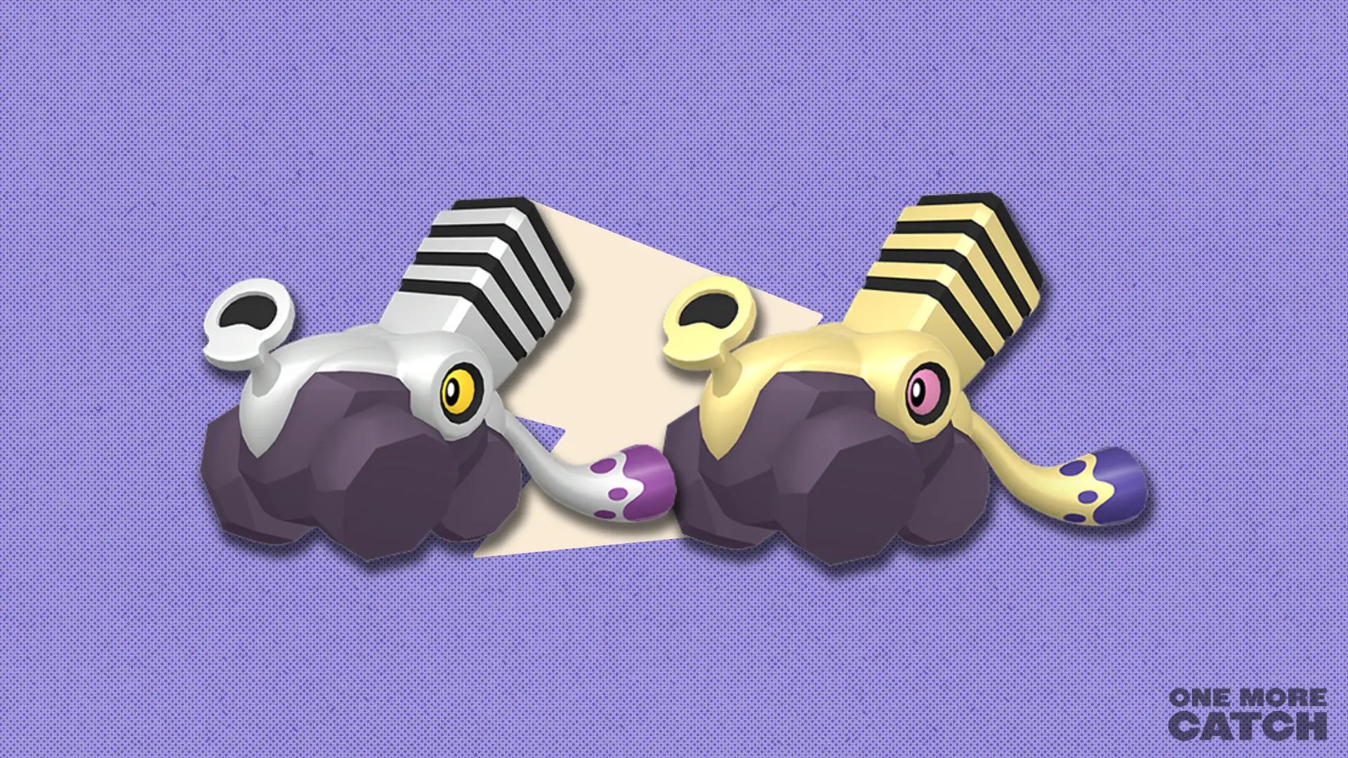 Varoom and shiny Varoom against a textured background.
