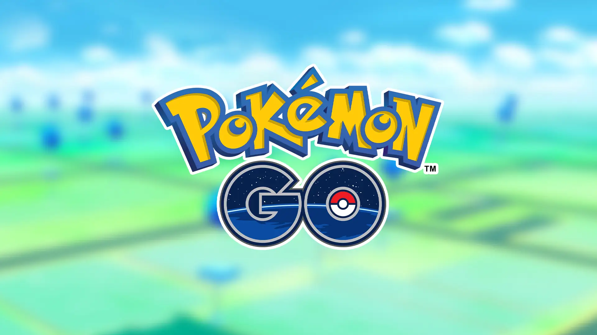 The Pokémon Go logo against a blurred background.