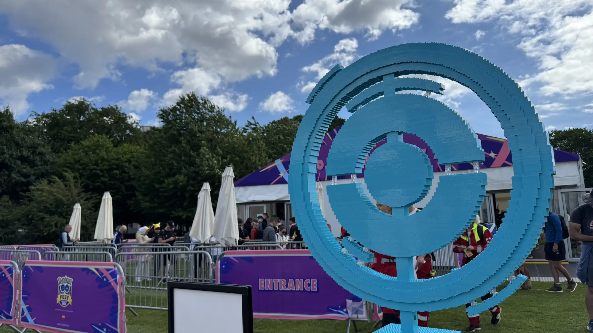 A PokéStop made out of Lego at