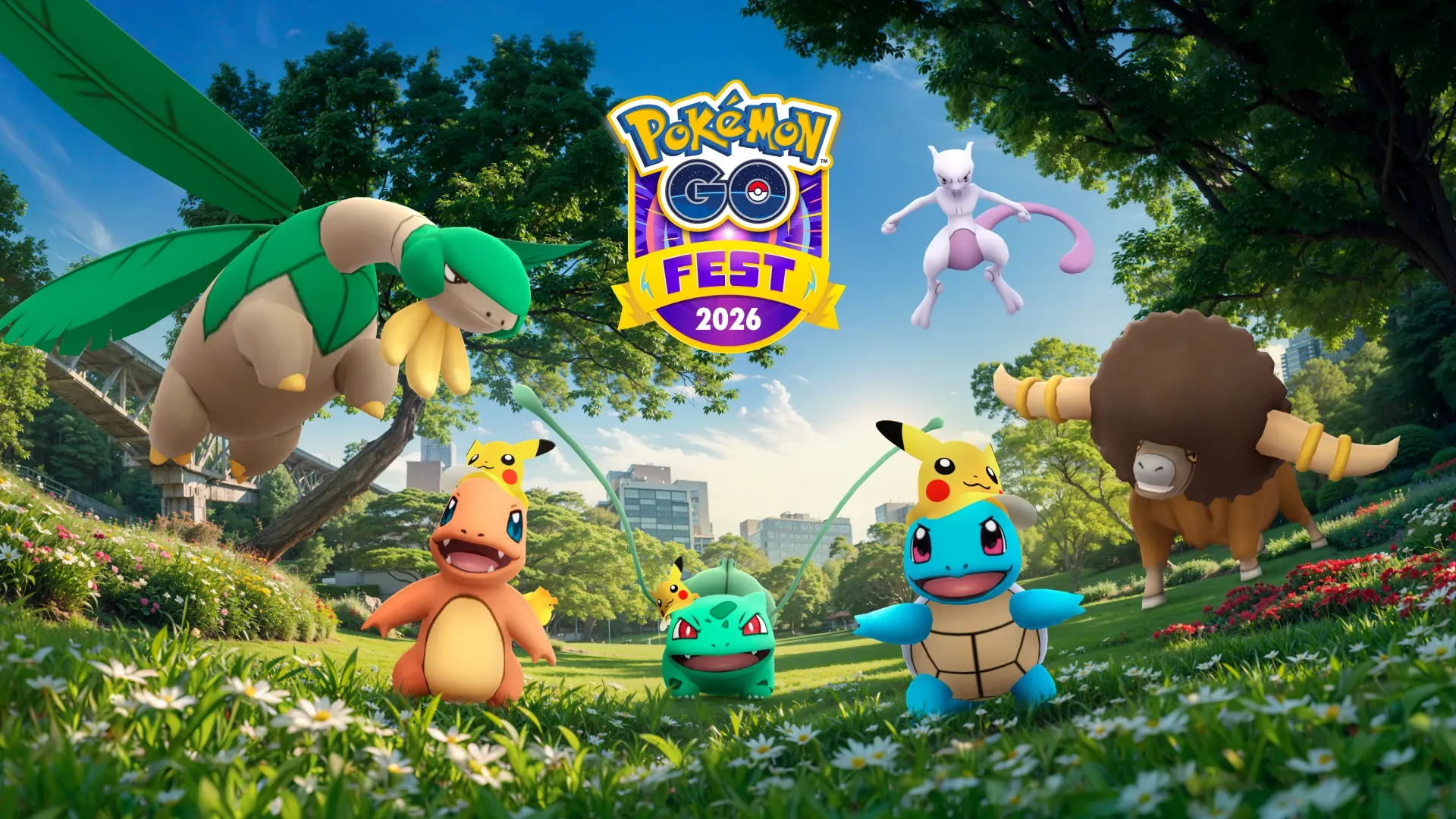 A promotional image for Pokémon Go Fest Global 2026.