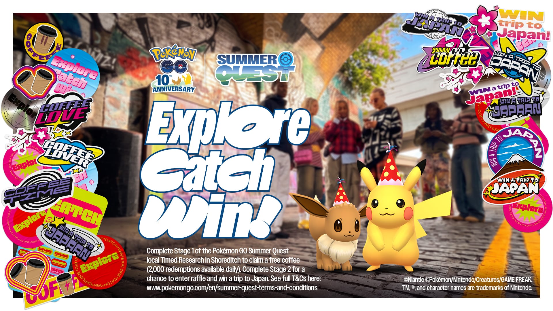 A graphic for the Summer Quest event in Pokémon Go.