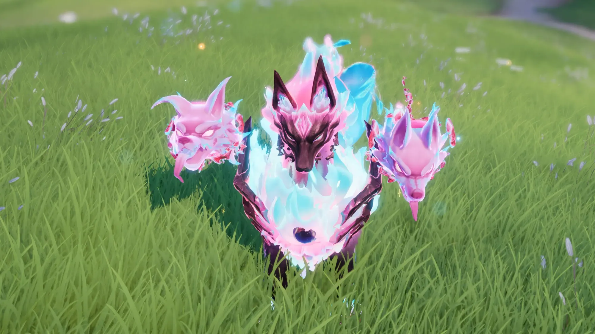 A Prismana Inferlupa standing in a grassy field.
