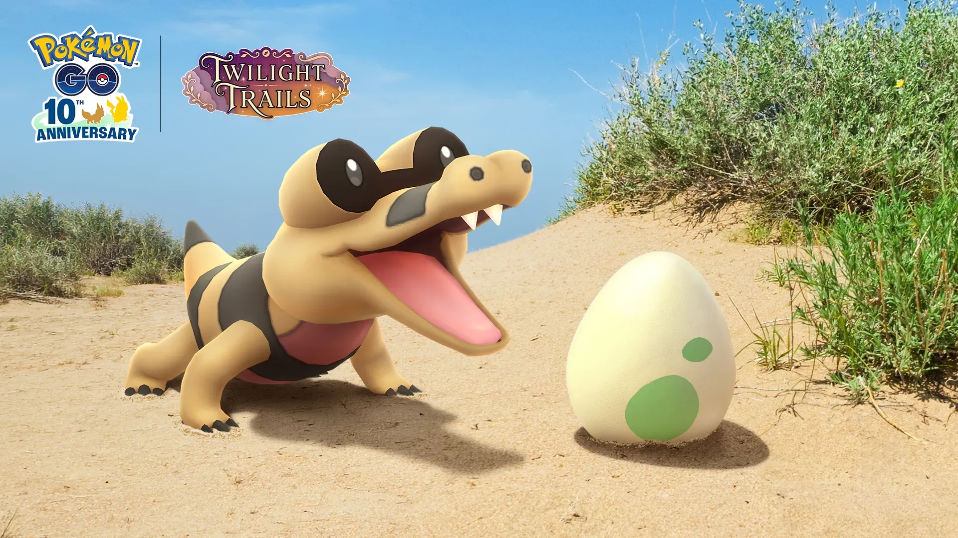 A promotional image for Sandile Hatch Day, featuring Sandile and a 2km Egg.