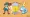 Mega Lucario, Gimmighoul and Sobble in front of a polygonal shape and a textured background.