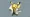 A costumed version of Pikachu from Pokémon Go - Professor Willow's assistant Pikachu - standing in front of a polygonal shape and textured background.