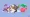 Rattata, Phantump and Cherubi in front of a polygonal shape and textured background.