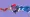 Sizzlipede, Zorua and Kyogre in front of a polygonal shape and textured background.