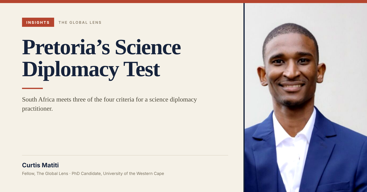 Pretoria's Science Diplomacy Test