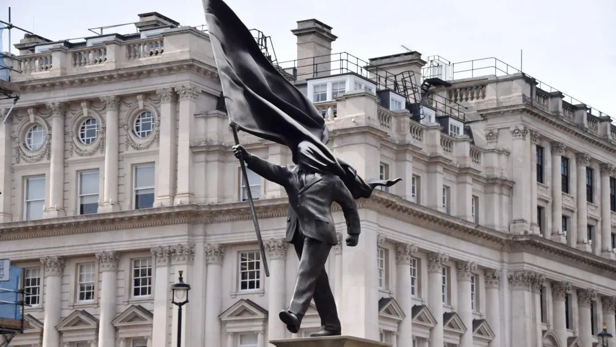 Banksy confirms he's behind statue in central London