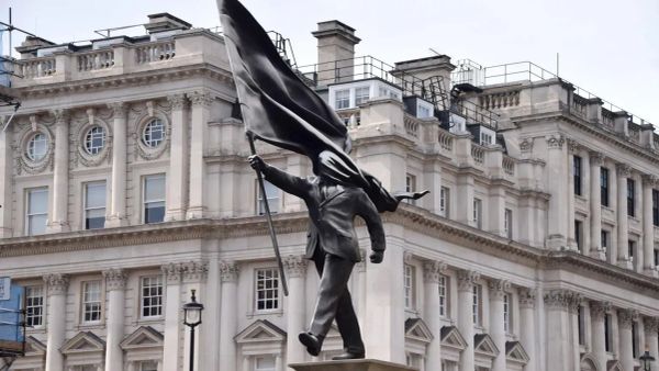 Banksy confirms he's behind statue in central London
