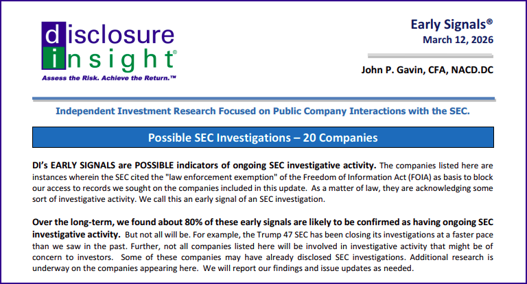 DI's Early Signals Report: March 12, 2026