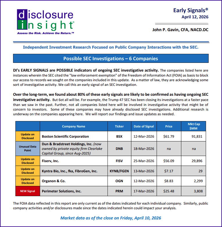 DI's Early Signals Report: April 12, 2026