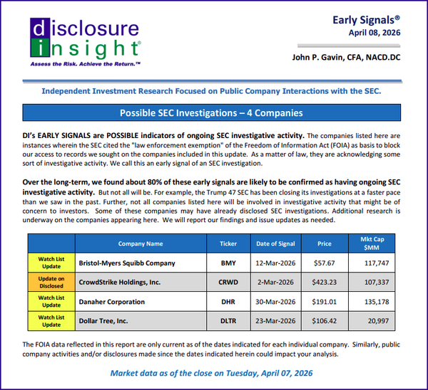DI's Early Signals Report: April 08, 2026