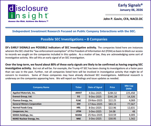 DI's Early Signals Report: January 06, 2026