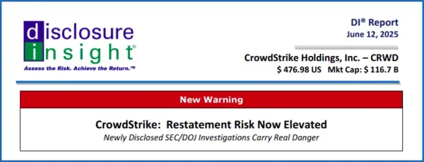 CrowdStrike: Restatement Risk Now Elevated