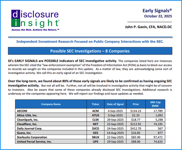 DI's Early Signals Report: October 22, 2025