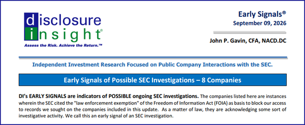 DI's Early Signals Report: September 09, 2026
