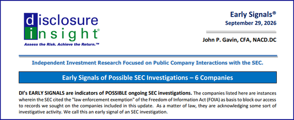 DI's Early Signals Report: September 29, 2026