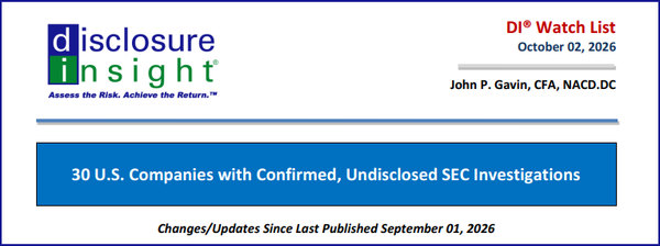 DI Watch List - October 02, 2026