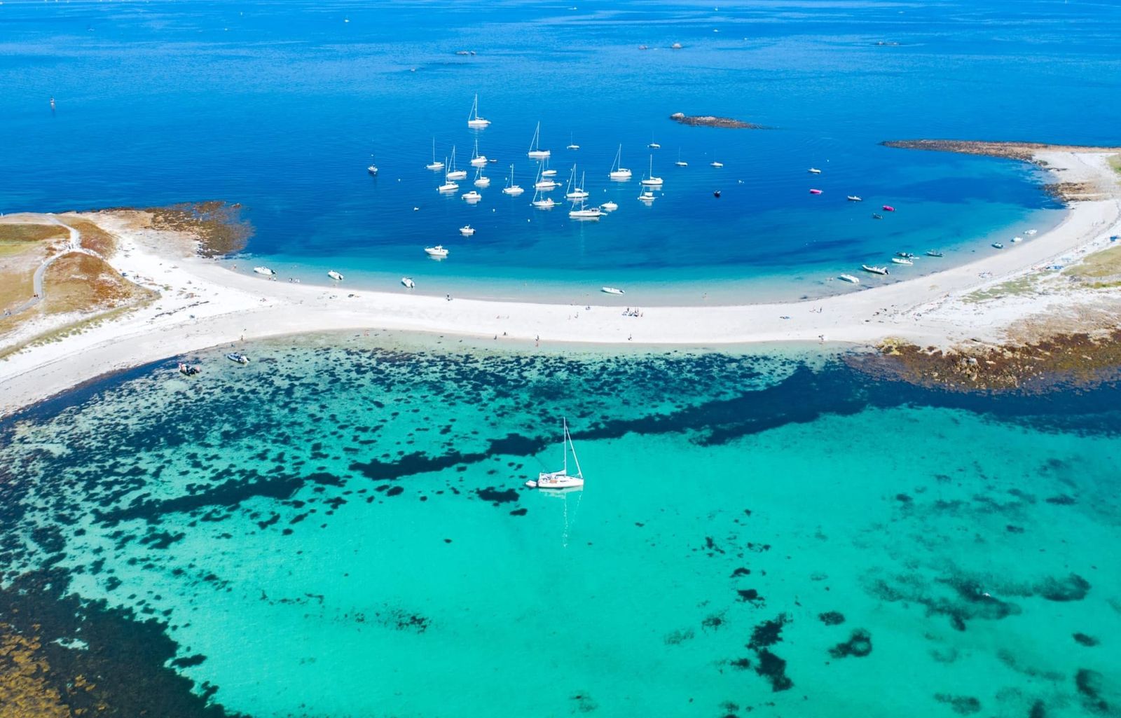 Image vue du ciel de l'archipel des Glénan