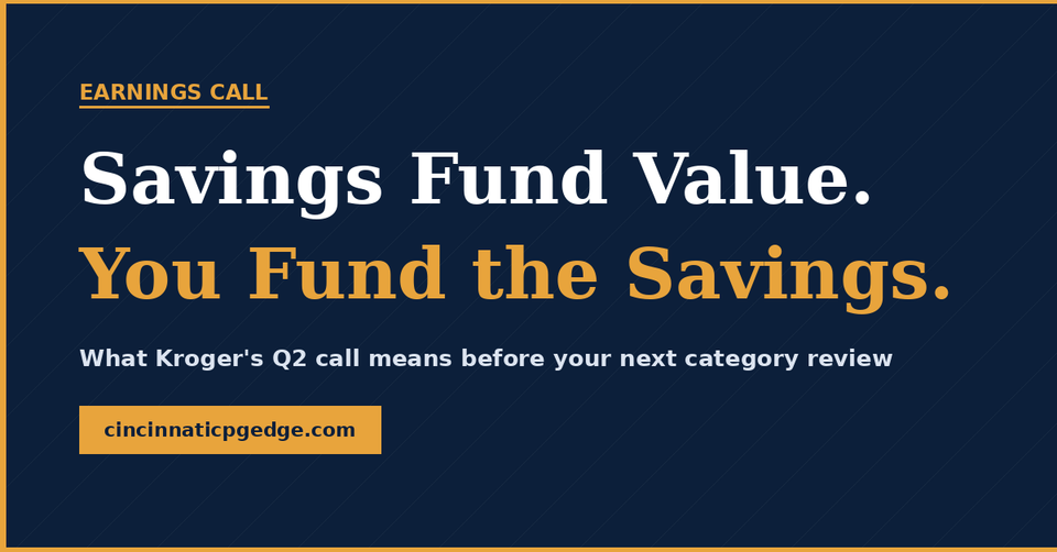 Kroger's Q2 Call: What Suppliers Should Take From It