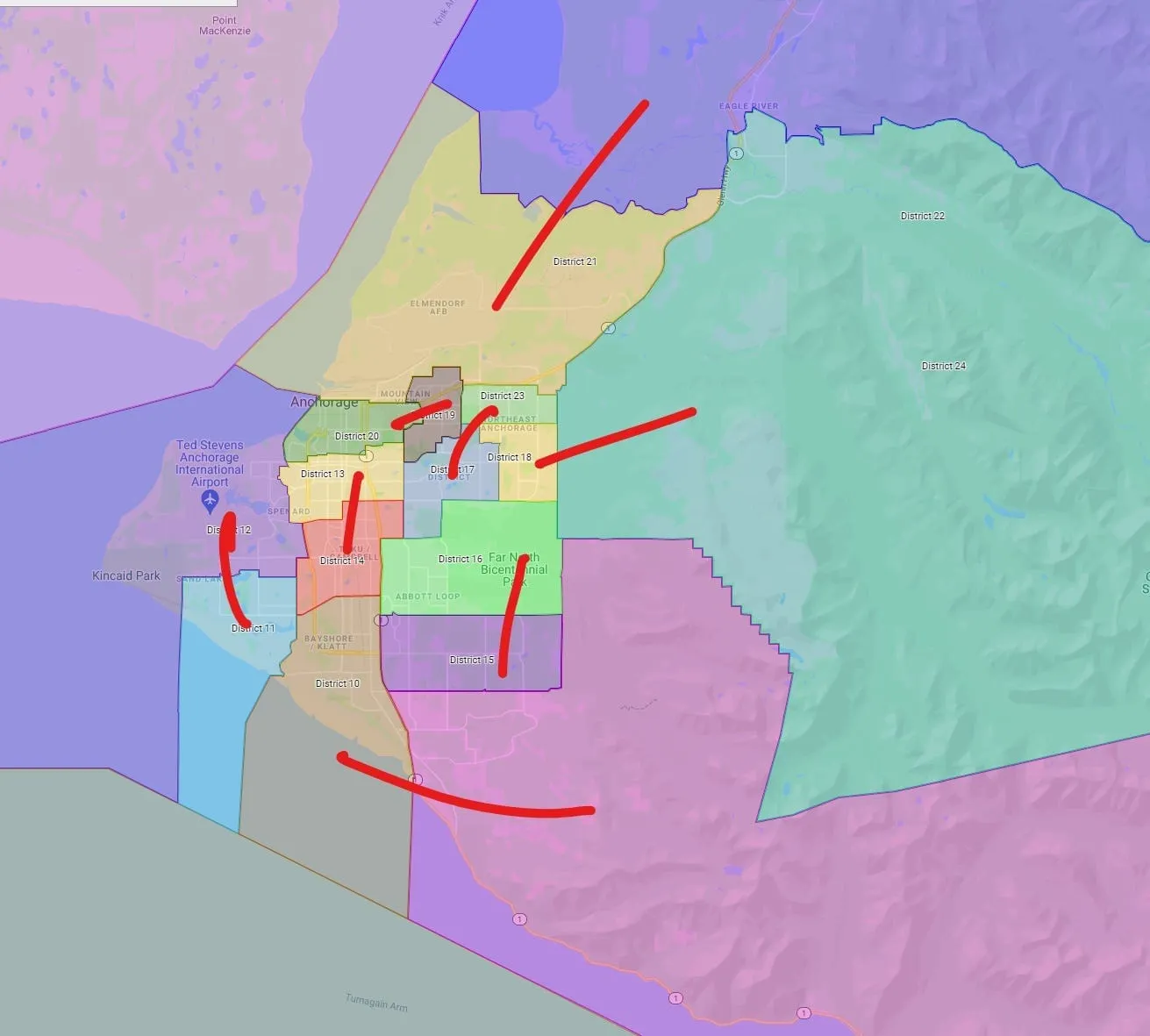 Alaska Redistricting Board shows its ugly, partisan colors with Eagle River fix
