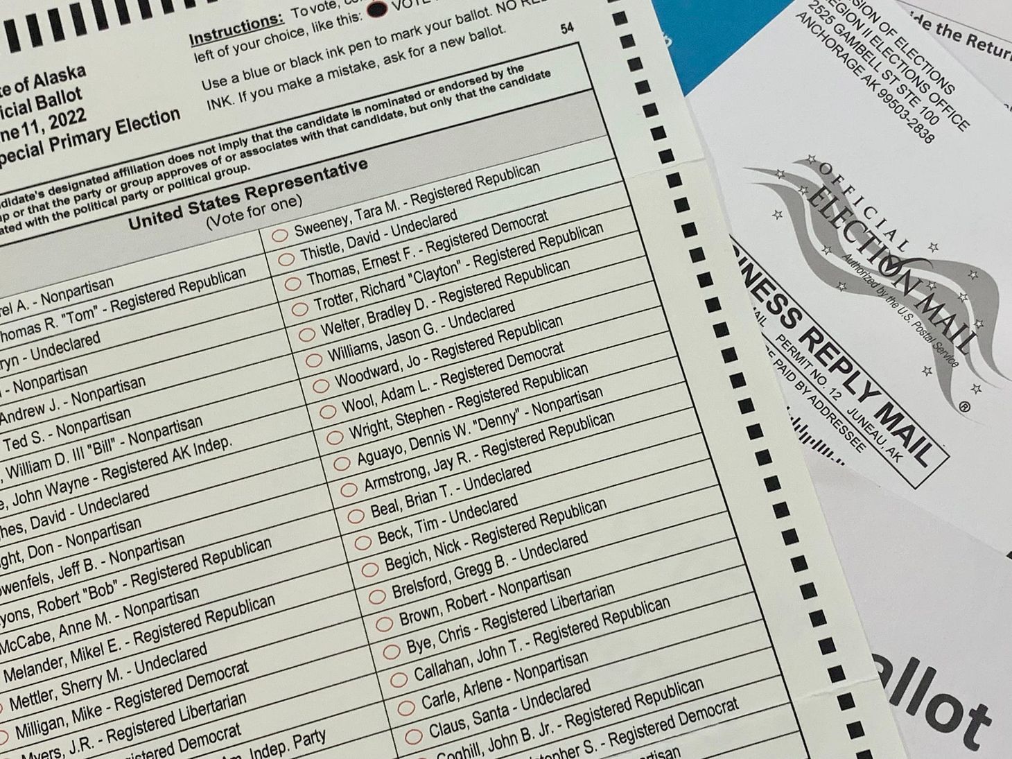 Palin leads the special election, but wave of rejected ballots raise questions