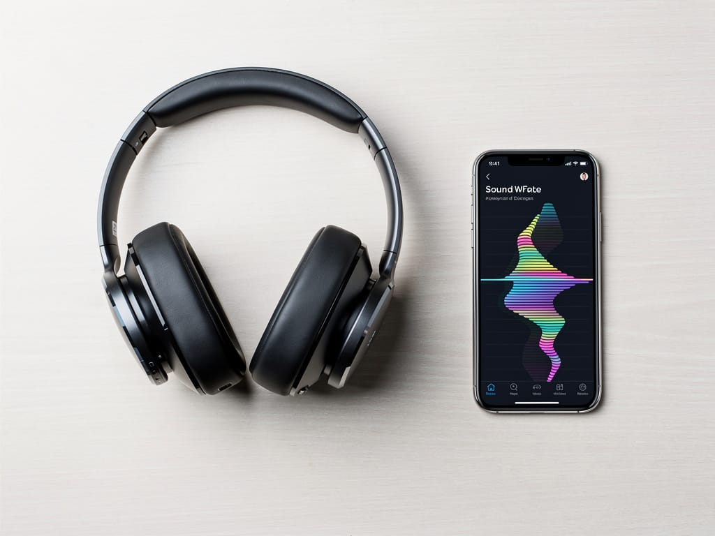 Using headphones and a smartphone to create a personal soundscape for focus