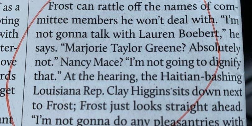 Image from Tim Murphy's article on Maxwell Frost, Mother Jones (May/June 2025)