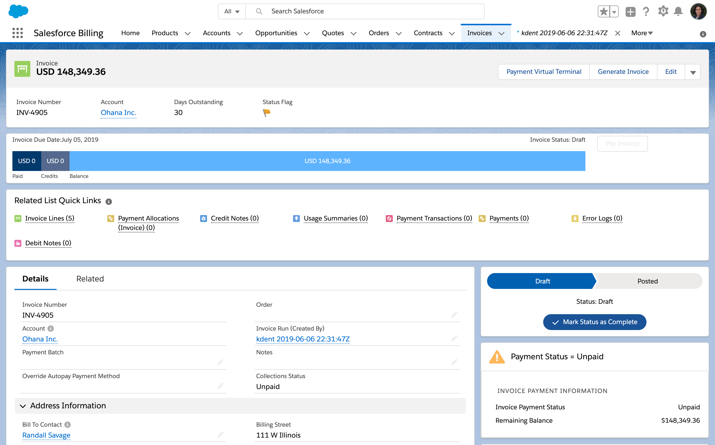Salesforce Billing.