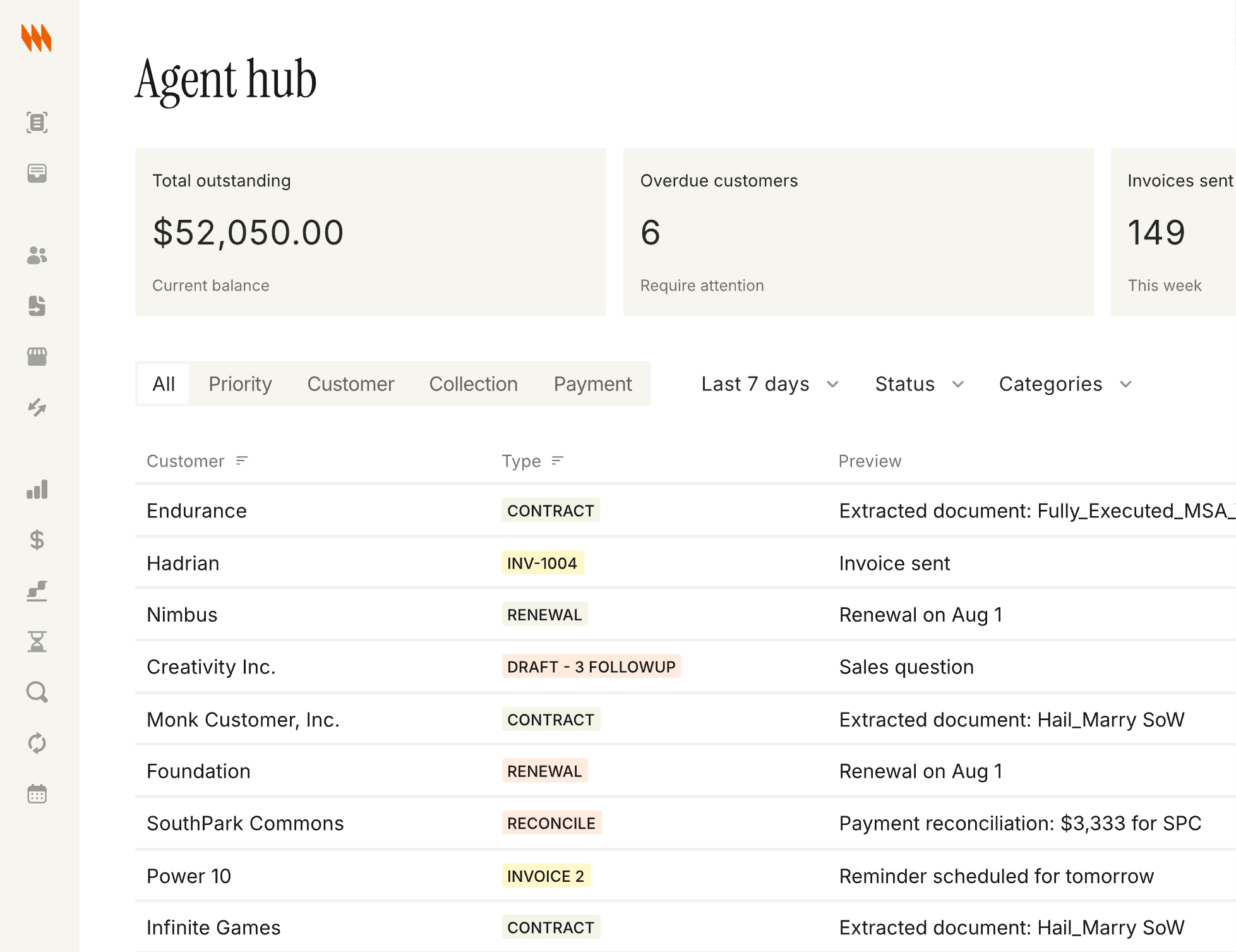 Agent Hub in Monk.