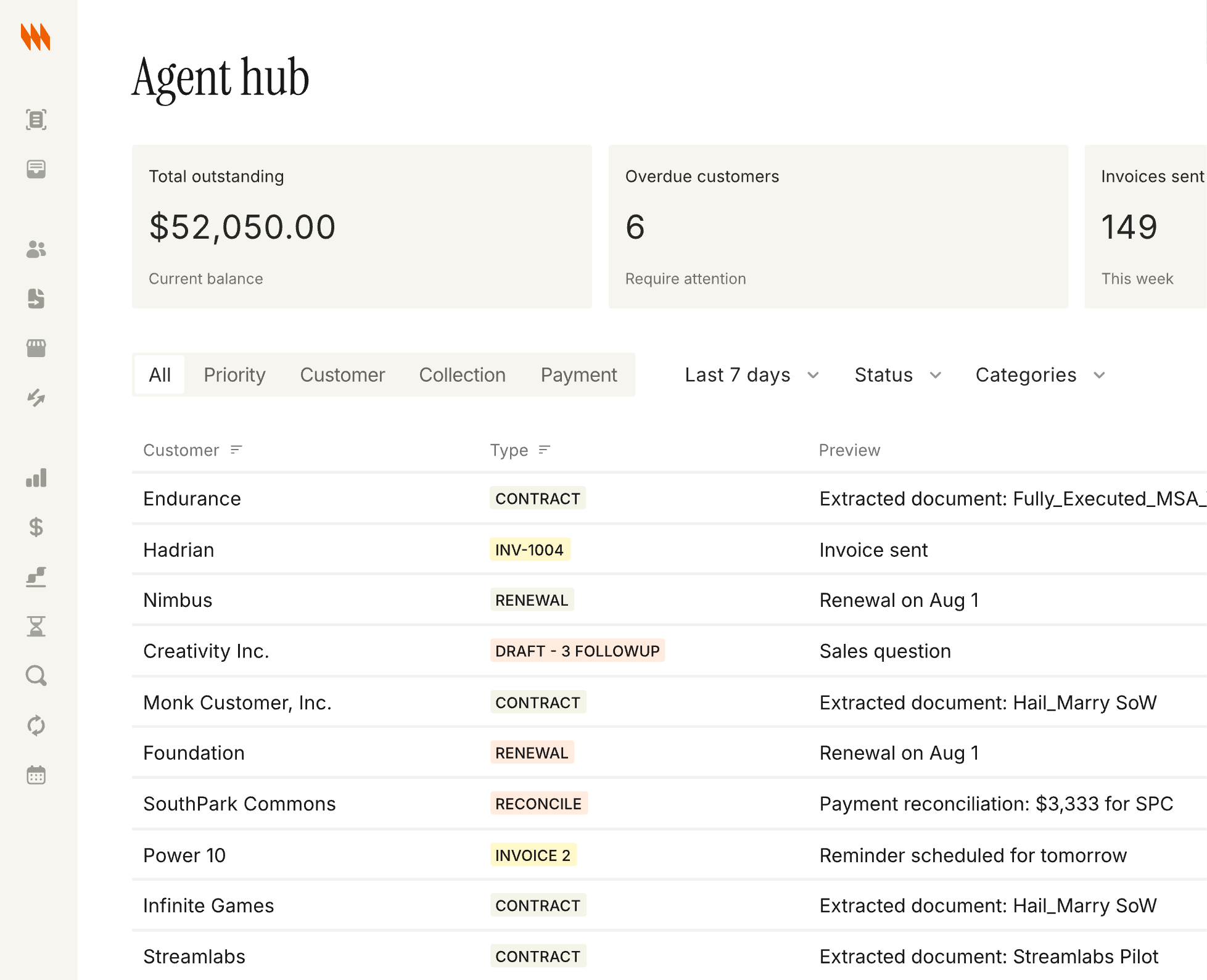 Agent Hub in Monk.