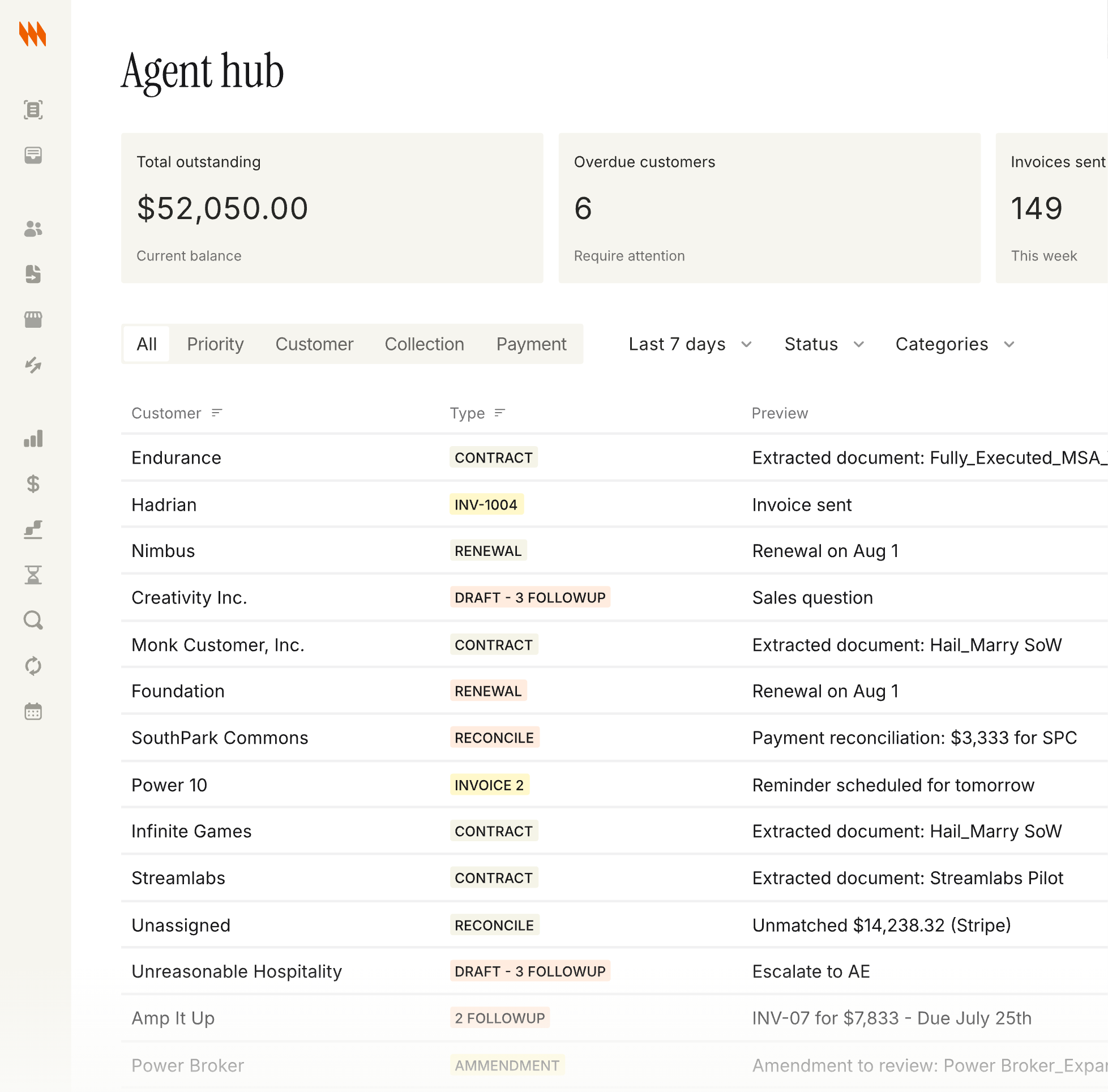 Agent Hub in Monk.