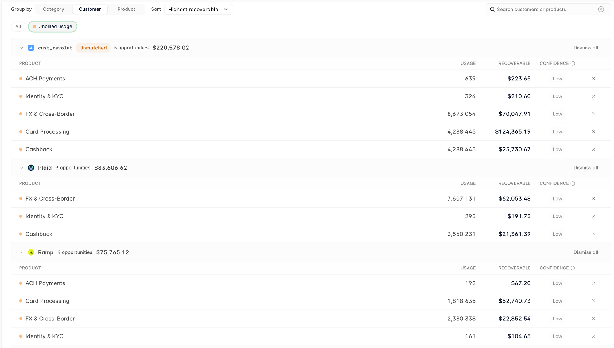 Detecting usage with no matching account.