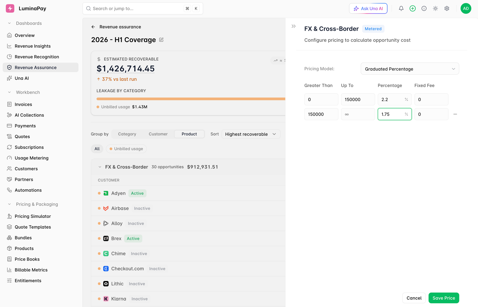 Choose the pricing model and the price manually as needed.
