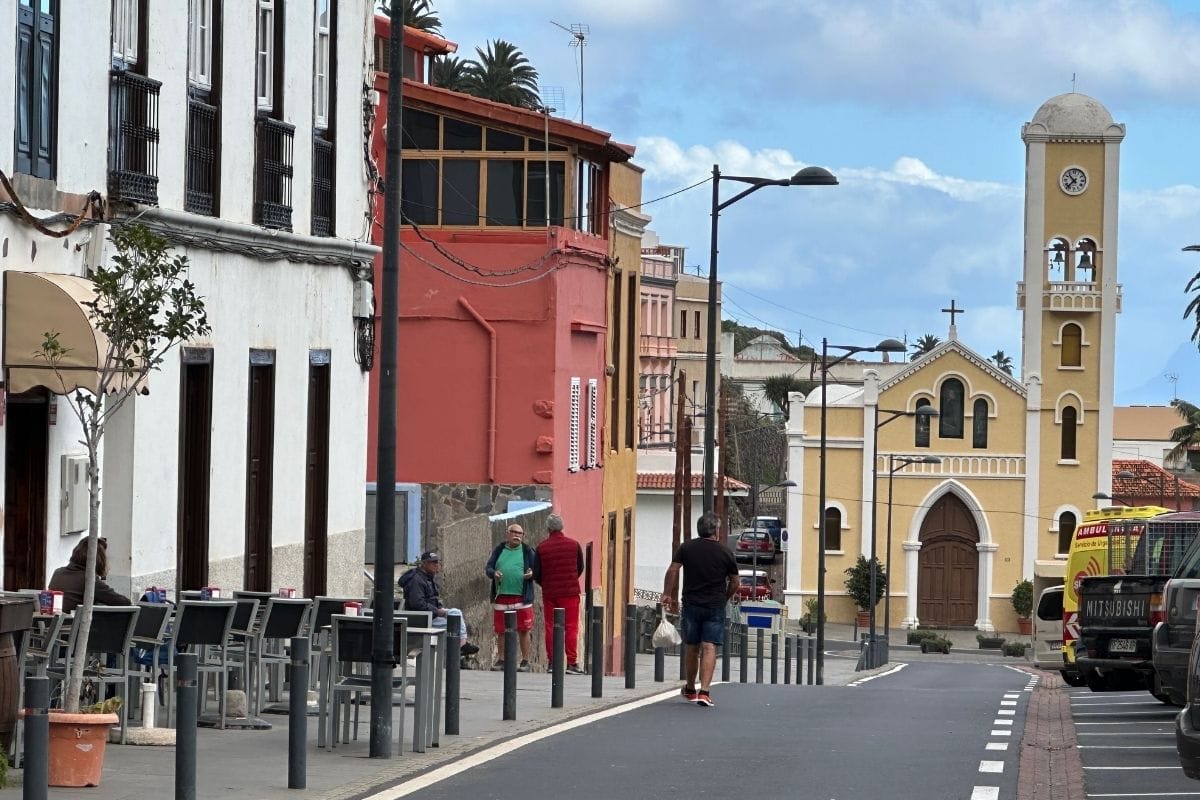 Pretty Church On Main Street Of Town Of Hermigua Near Playa De Santa Catalina La Gomera Also Known As Playa De Hermigua Canary Islands Spain