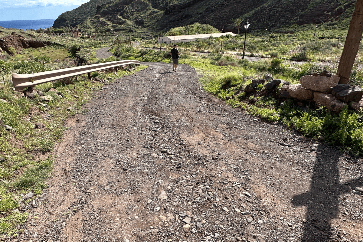 Playa De Avalos Also Known As Avalos Beach La Gomera Canary Islands Spain Gravel Access Road To Beach