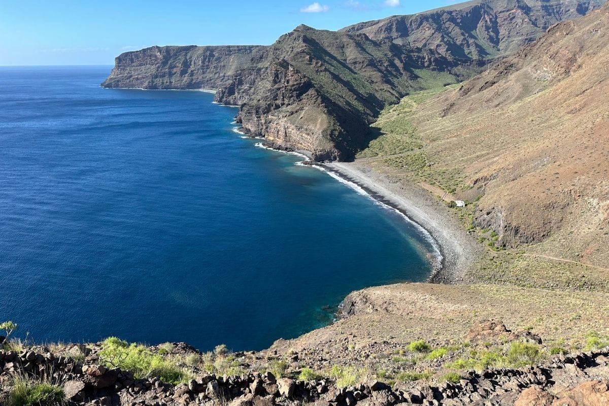 A Beautiful Rocky Coastline With Blue Sea And Sky At Playa De La Guancha One Of The Best La Gomera Beaches Canary Islands Spain