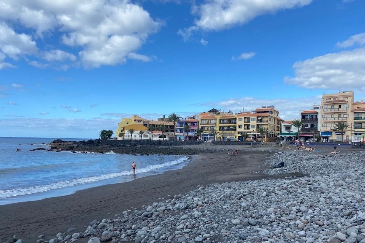 A Sand And Rock Volcanic Beach Called Playa De La Calera One Of The Best La Gomera Beaches Canary Islands Spain With Restaurants In The Background