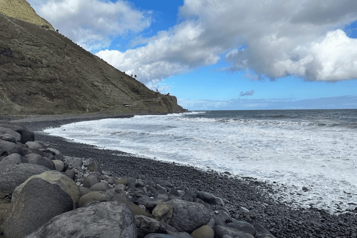 Playa Hermigua Beach Hermigua La Gomera Canary islands spain