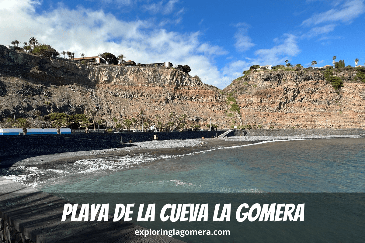 Playa De La Cueva La Gomera At San Sebastian Also Known As Cueva Beach Canary Islands Spain Pebble Volcanic Beach With Blue S
