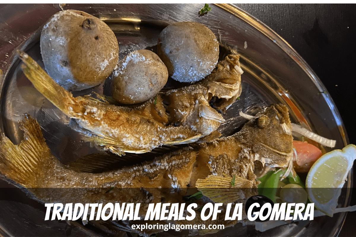 fish served in a restaurant in san sebastian de la gomera spain
