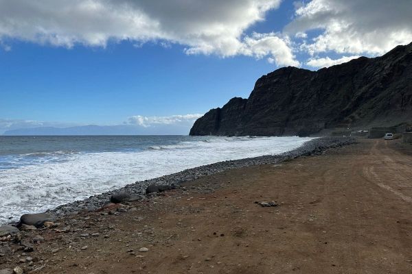 Playa De Santa Catalina La Gomera Also Known As Playa De Hermigua Canary Islands Spain Pebble Volcanic Beach