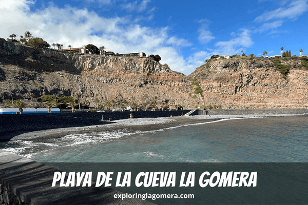 Playa De La Cueva La Gomera At San Sebastian Also Known As Cueva Beach Canary Islands Spain Pebble Volcanic Beach With Blue S